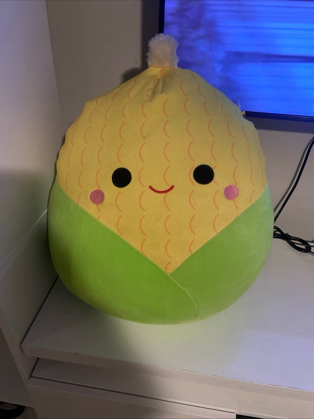 Plush Corn Pillow - Yellow & Green Cute Accent Cushion